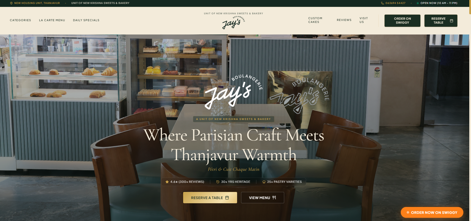 Jay's Boulangerie Website