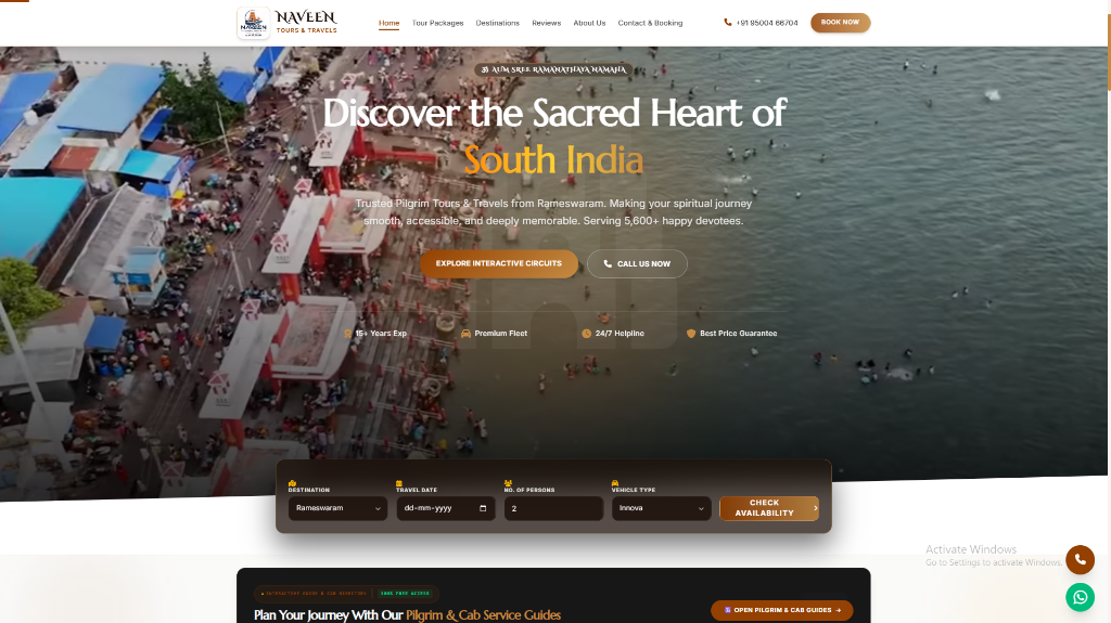 Naveen Tours & Travels Website
